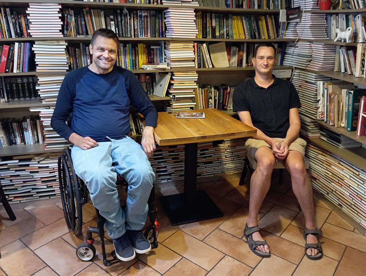 Martin Zach a prodejce Marek
