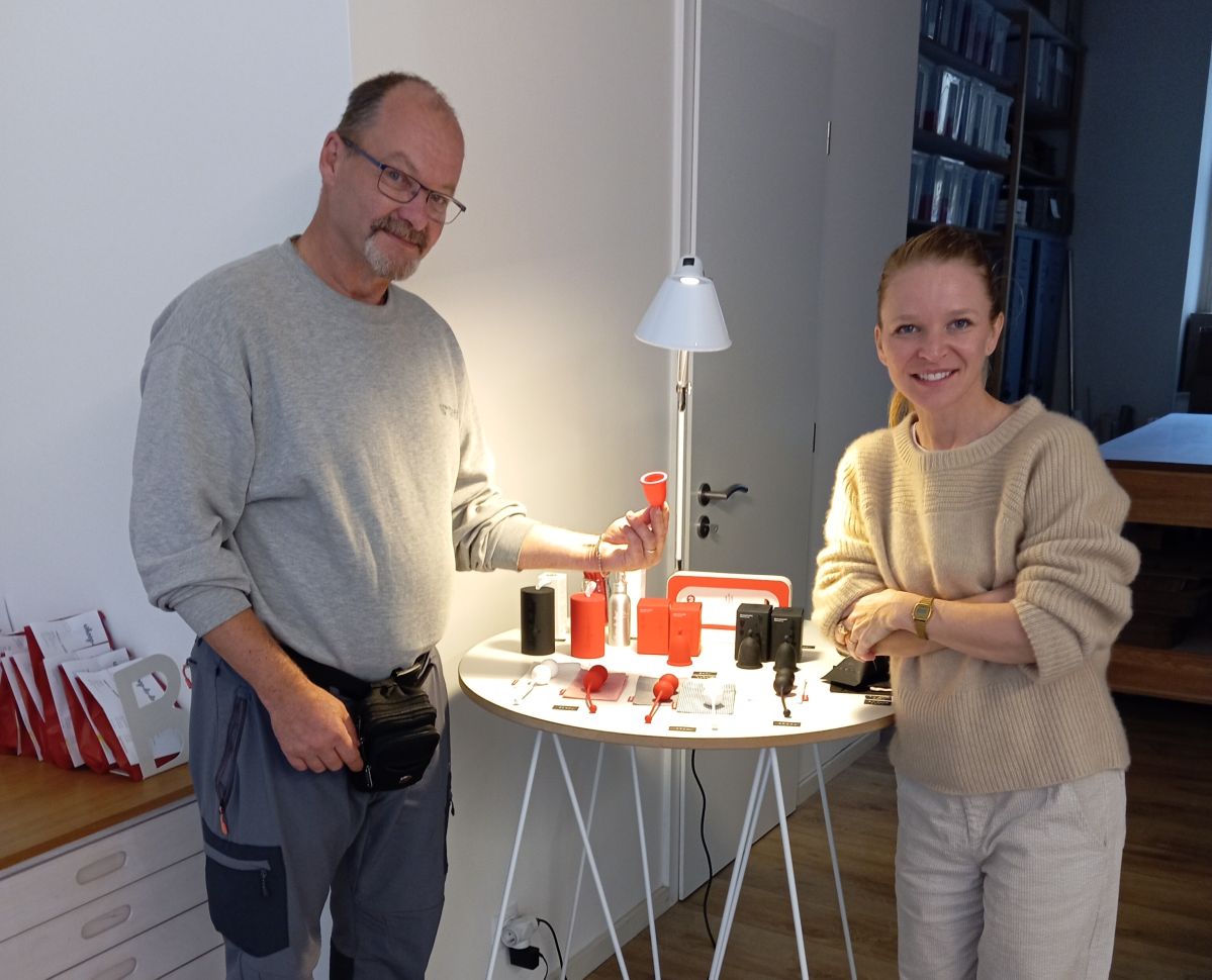 Designérka Anna Marešová a prodejce Petr