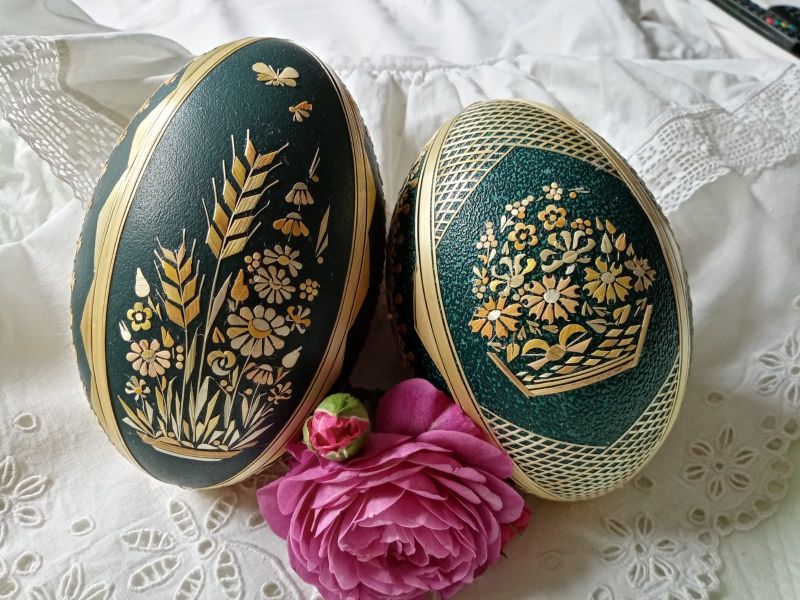 kraslice zdobené slámou kraslice zdobené slámou