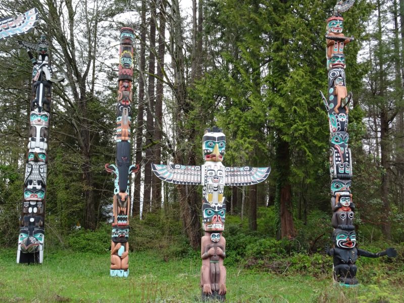 Totemové sloupy kanadských indiánů Totemové sloupy kanadských indiánů